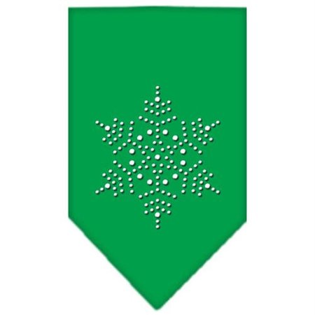 UNCONDITIONAL LOVE Snowflake Rhinestone Bandana Emerald Green Large UN801138